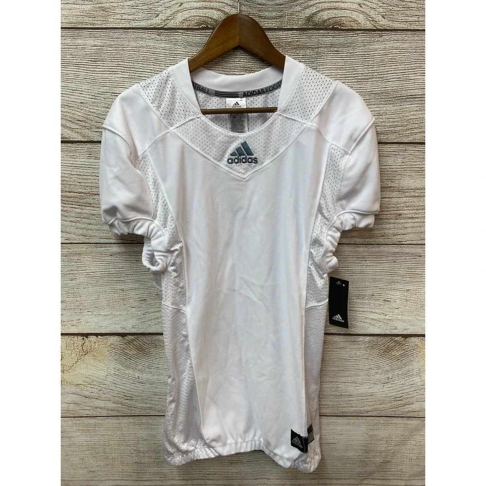 Adidas Techfit Football Shirt Mens Medium White Football Compression New $80